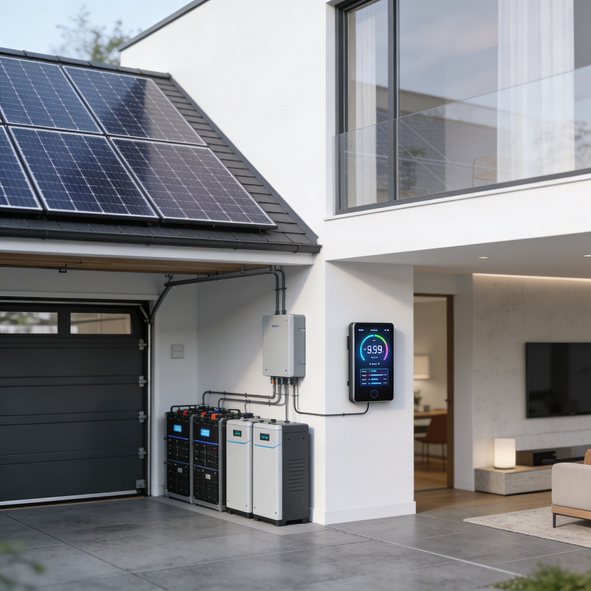 Kintech ESS residential energy solution with solar, battery, and EV charging